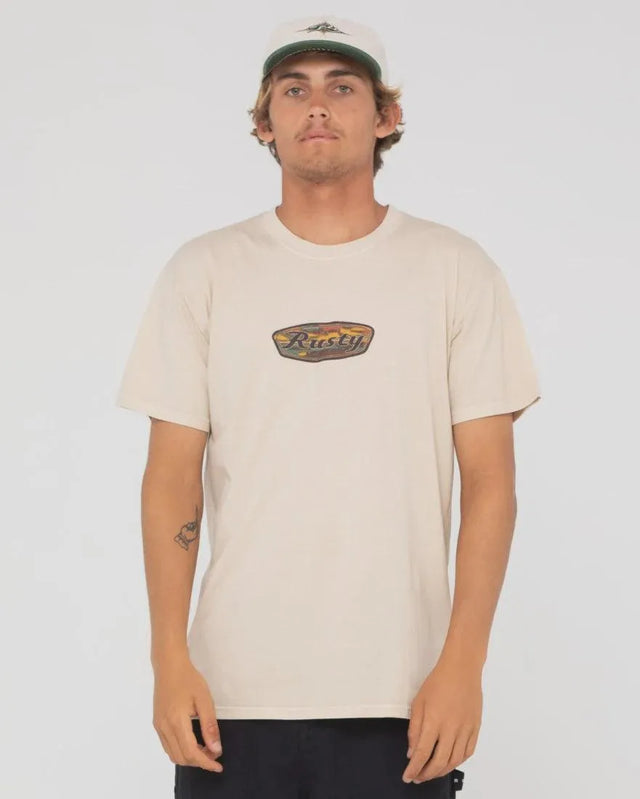 Rasta Rear View Short Sleeve Tee | RUSTY | Beachin Surf