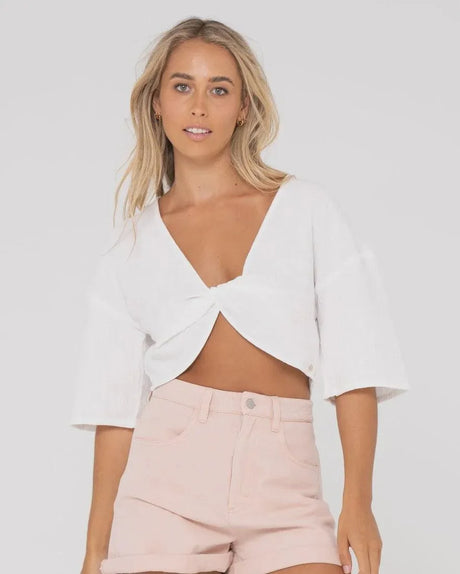 Somewhere Twisted Reversible Top - Beachin Surf