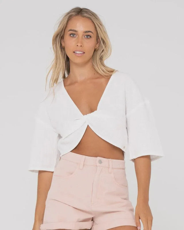 Somewhere Twisted Reversible Top - Beachin Surf