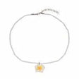 White Seed Bead & Franjipani Choker - Beachin Surf
