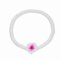 White Shell Bracelet W Frangipani | CLASSIC 77 | Beachin Surf